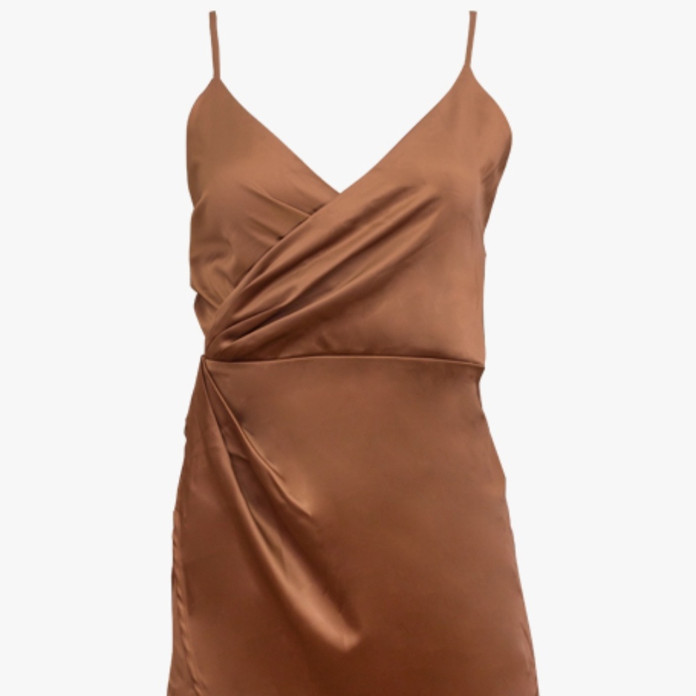 Bronze Wrap Dress